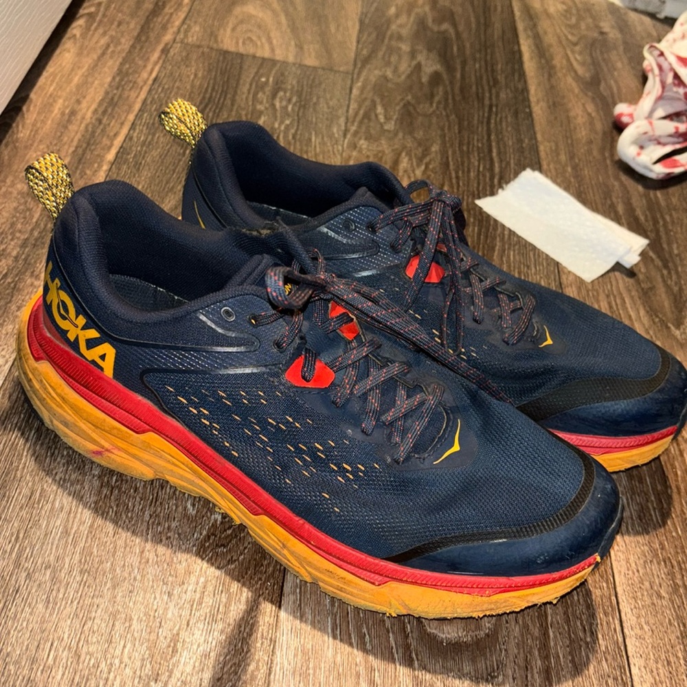 Hoka One One Challenger ATR 6 Men’s Size 11.5D Blue/Yellow Sneakers